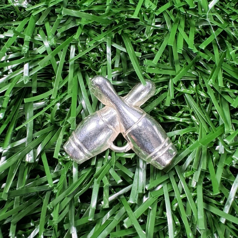 Silver Juggling Pins Brooch